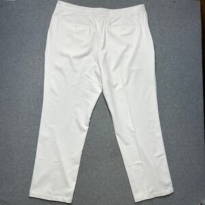 Cutter & Buck Golf Pants Mens 40x32 White Polyester Spandex